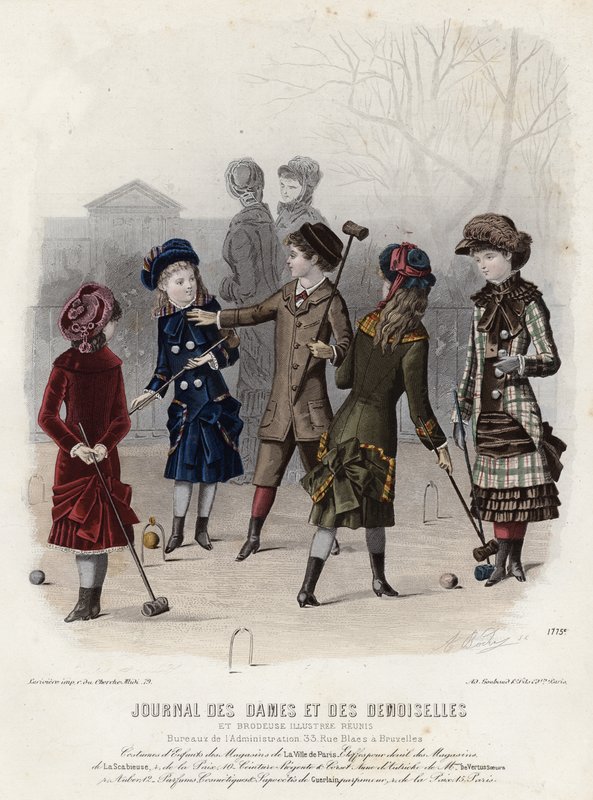 French fashion plate, late 19th century by French School