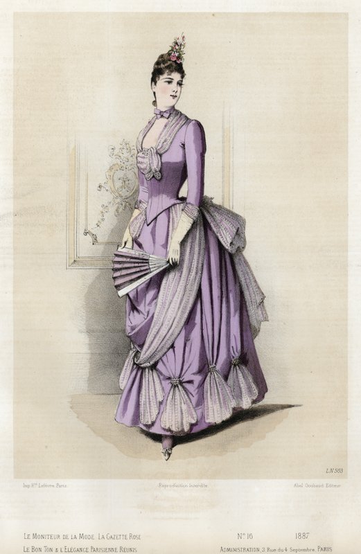 French fashion plate, late 19th century by French School
