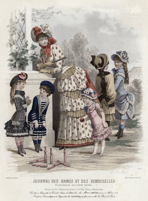 French fashion plate, late 19th century by French School