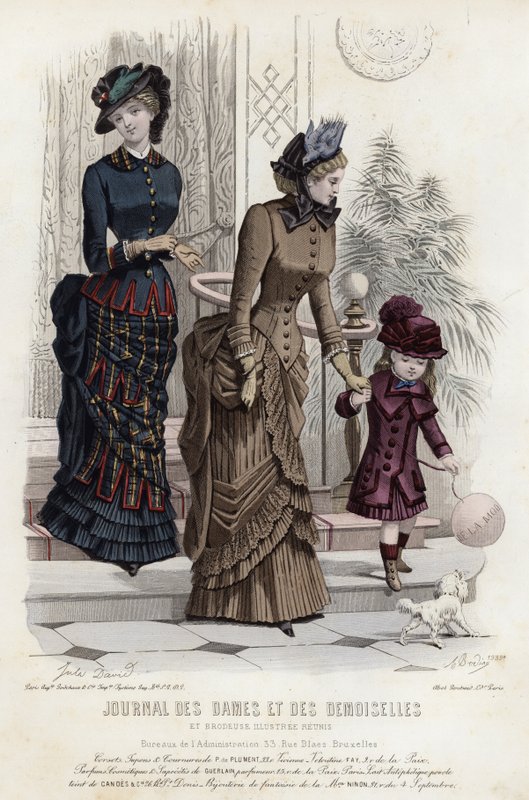 French fashion plate, late 19th century by French School