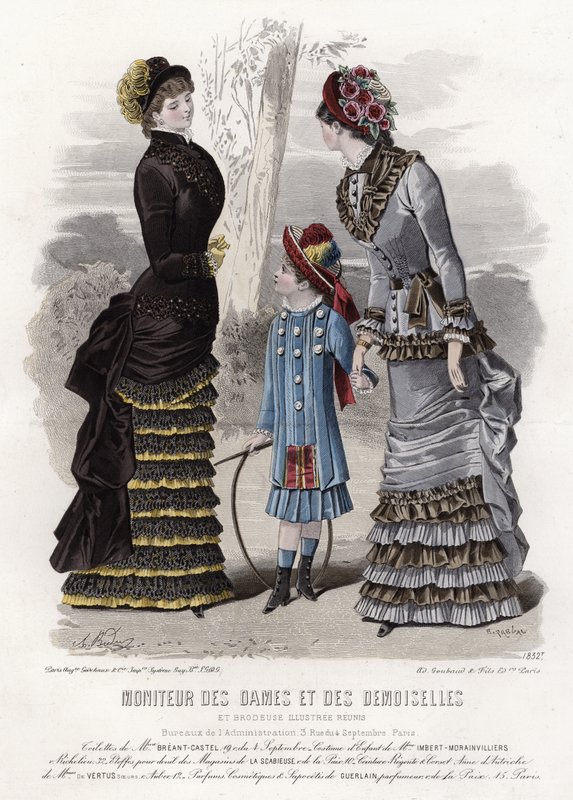 French fashion plate, late 19th century by French School