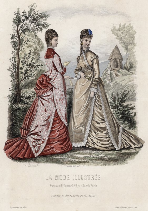 French Fashion Plate, Late 19th Century by French School