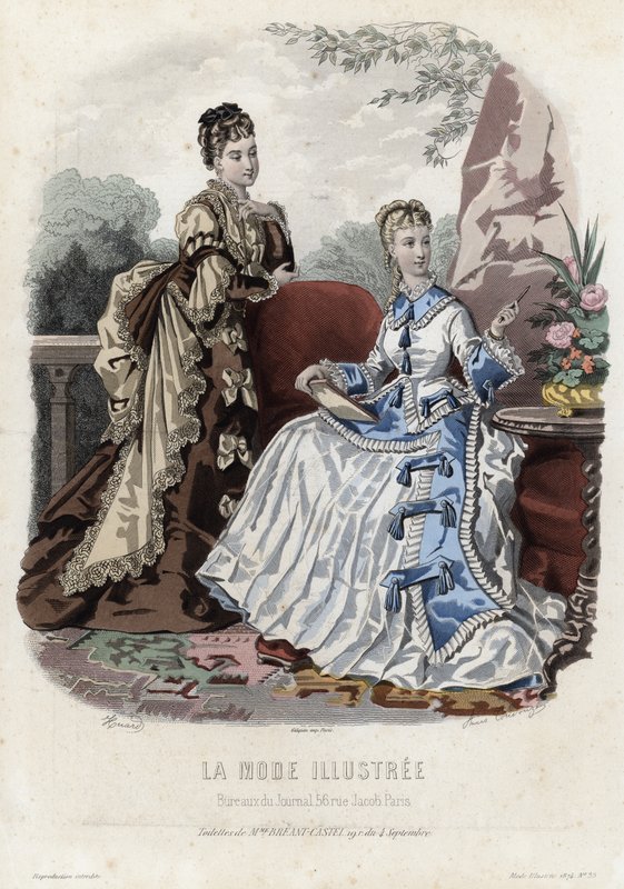 French Fashion Plate, Late 19th Century by French School