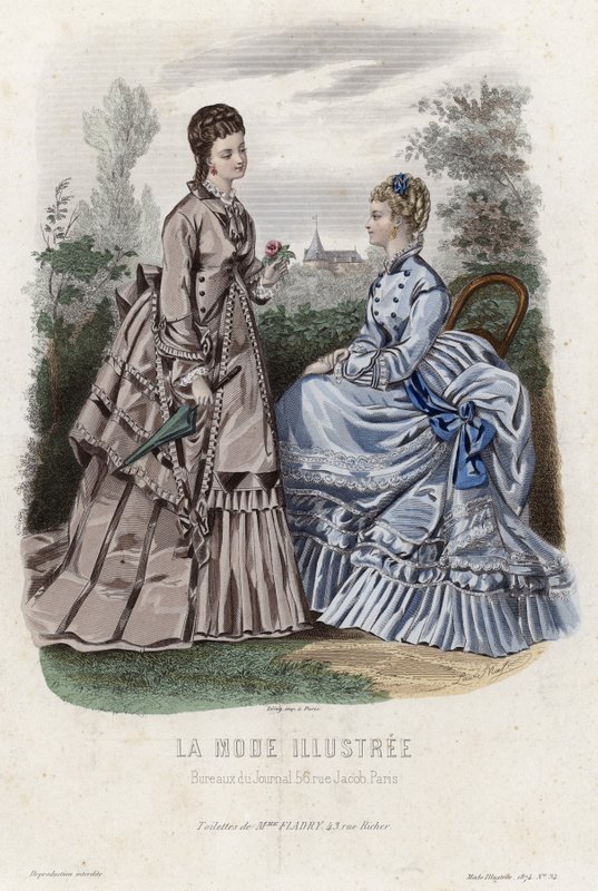 French Fashion Plate, Late 19th Century by French School