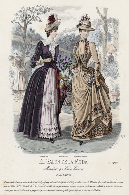 French Fashion Plate, Late 19th Century by French School