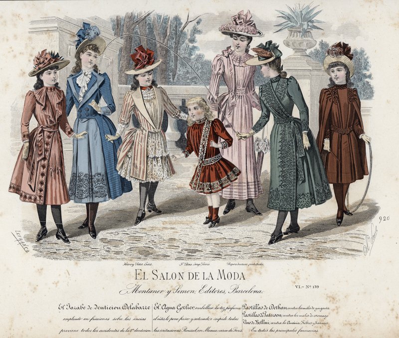 French Fashion Plate, Late 19th Century by French School