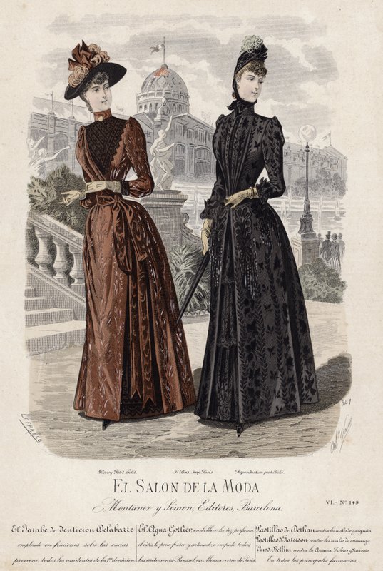 French Fashion Plate, Late 19th Century