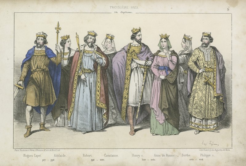 French Kings and Queens of the 10th, 11th and 12th Century by French School