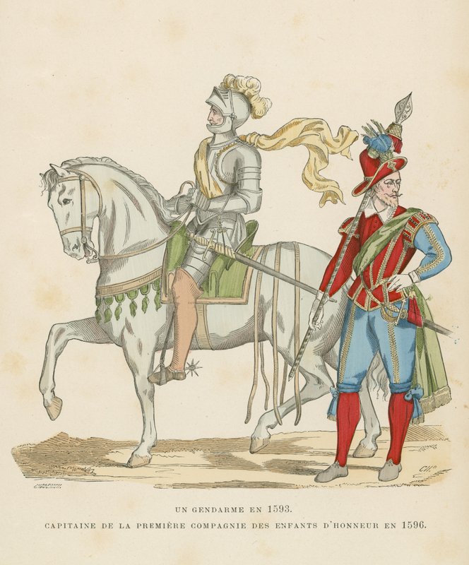 French Military Costume, Late 16th Century by French School