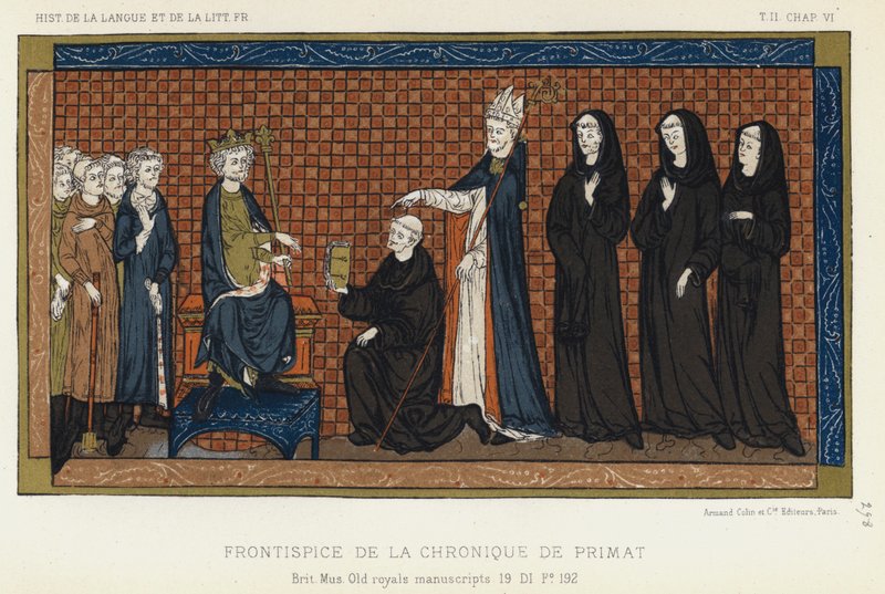Frontispiece of the Chronicle of Primat by French School