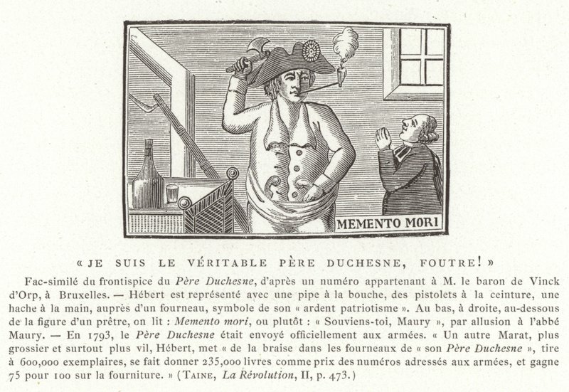 Frontispiece of Le Pere Duchesne, 1790s by French School