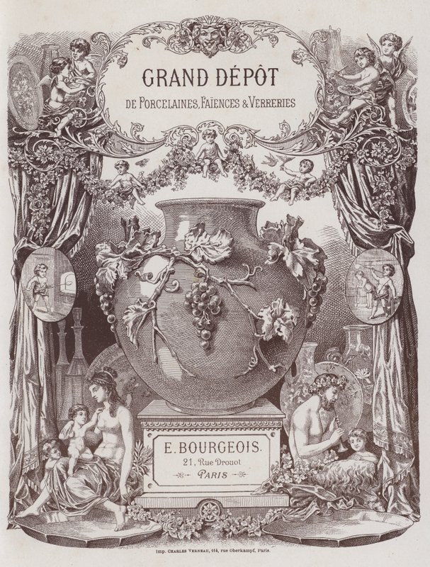 Frontispiece to the Catalogue of the Grand Depot of Porcelains, Faiences and Glassware by French School