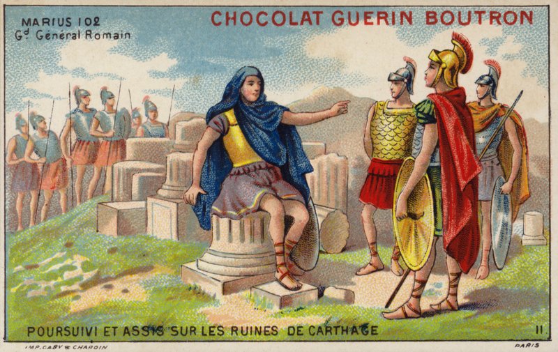 Gaius Marius in exile among the ruins of Carthage by French School