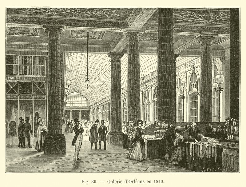 Gallery of Orleans in 1840 by French School