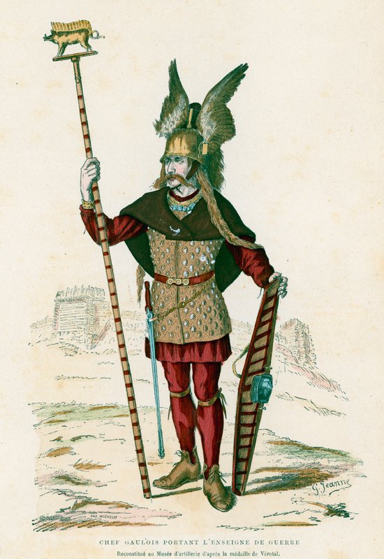 Gallic Chief Carrying the Insignia of War by French School