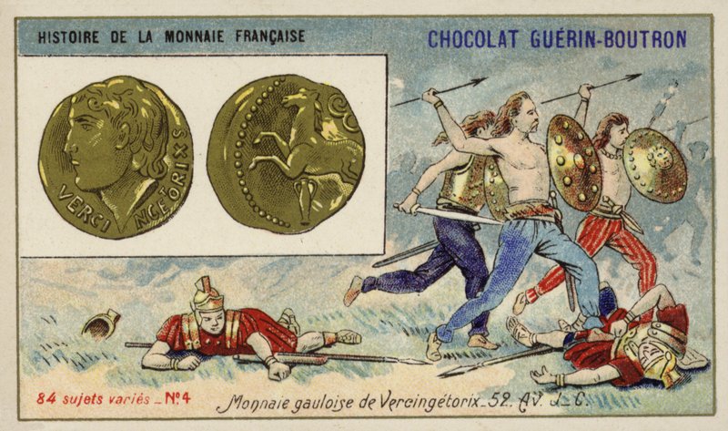 Gallic coins of Vercingetorix, 52 BC by French School
