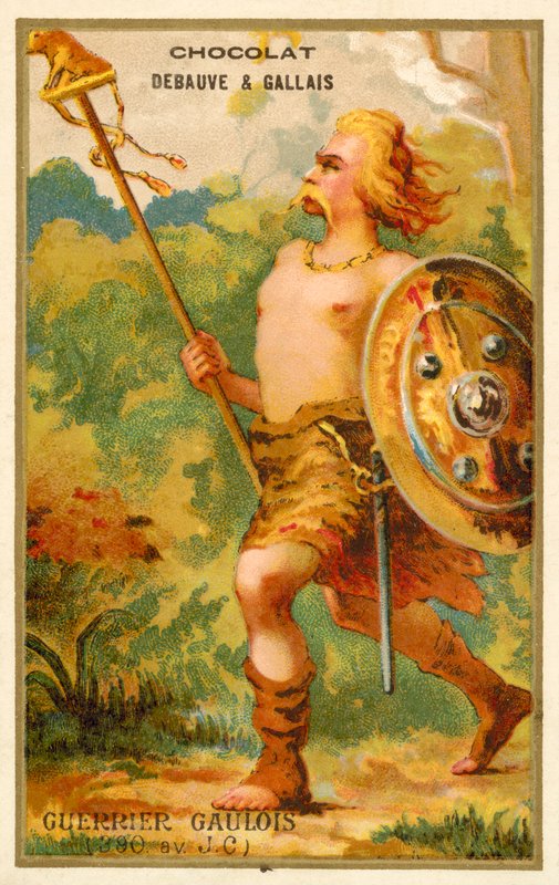 Gallic warrior, 390 BC by French School