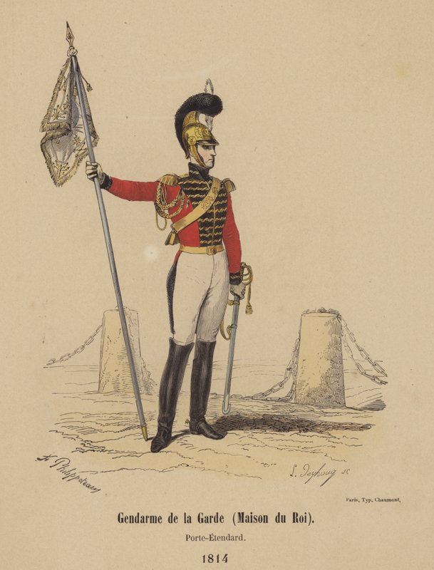 Gendarme of the Guard (House of the King), Standard Bearer by French School