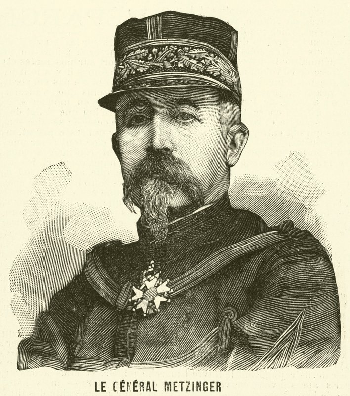 General Leon Frederic Hubert Metzinger, French Soldier (engraving) by French School