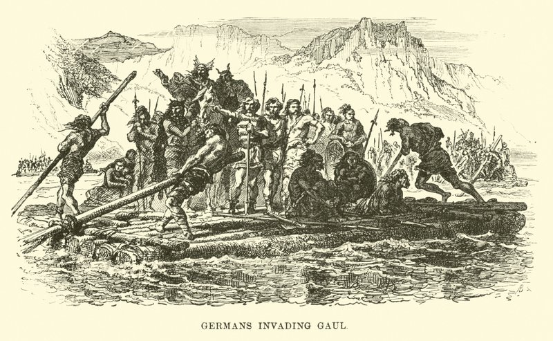 Germans Invading Gaul by French School