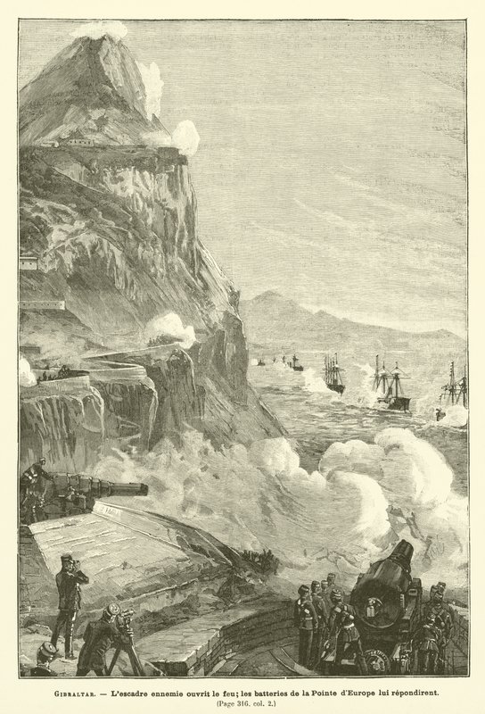Gibraltar (engraving) by French School