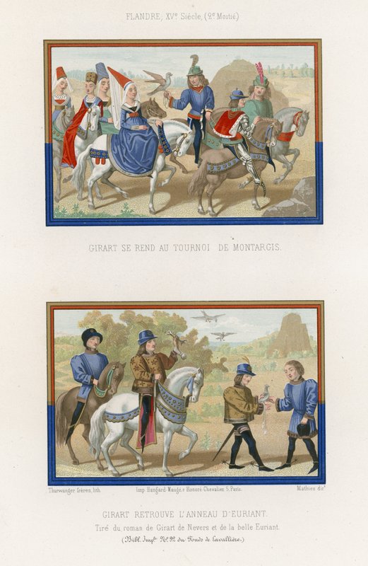 Girart goes to the tournament in Montarcis and Girart finds Euriant