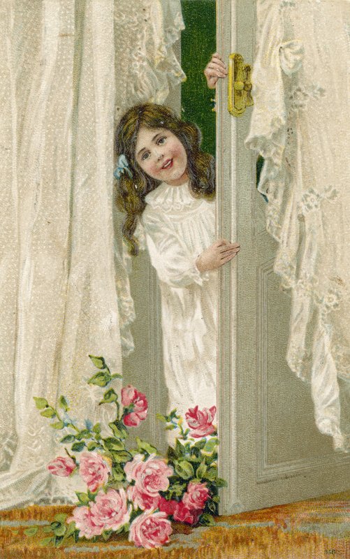 Girl Coming Through Door by French School
