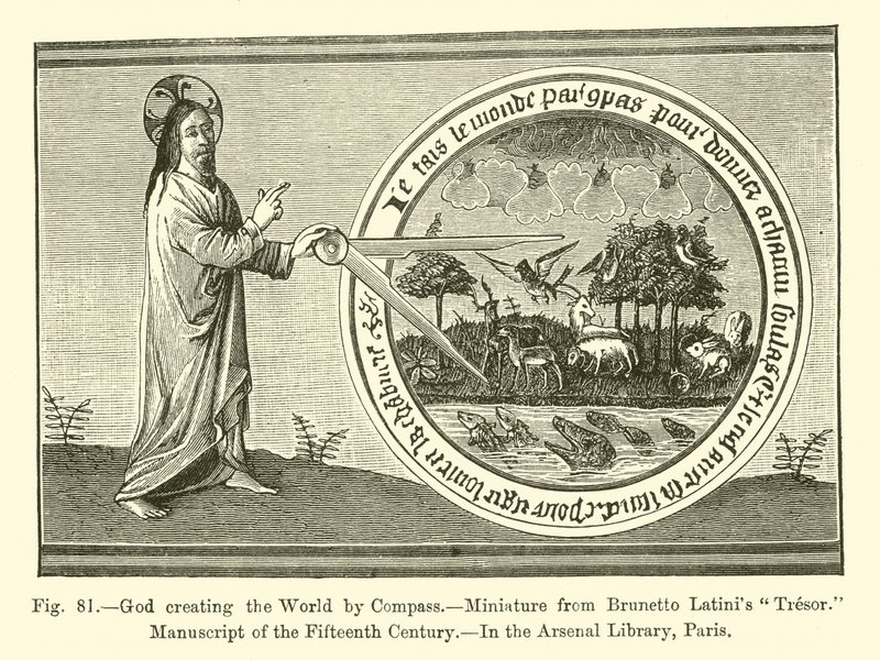 God creating the World by Compass by French School