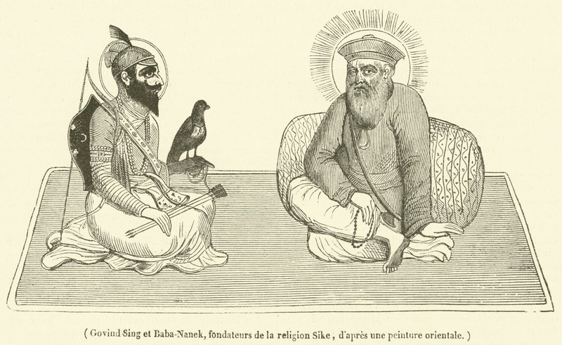 Govind Singh and Baba Nanak, Founders of the Sikh Religion by French School