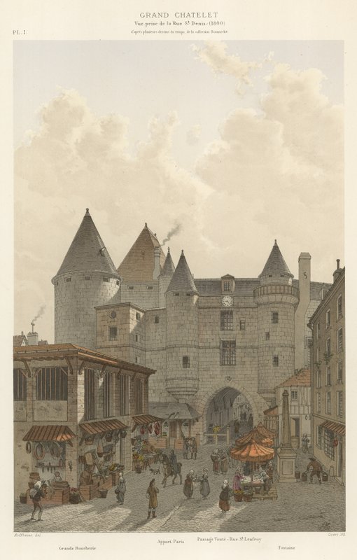 Grand Châtelet, View from Rue St Denis, 1800 by French School
