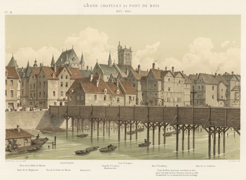 Grand Châtelet and Pont de Bois, 1621-1645 by French School