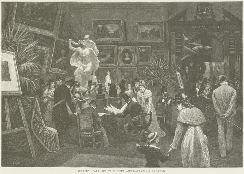 Grand Hall of the Fine Arts by French School
