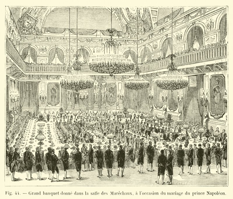 Grand Banquet Given in the Hall of the Marshals on the Occasion of the Marriage of Prince Napoleon by French School