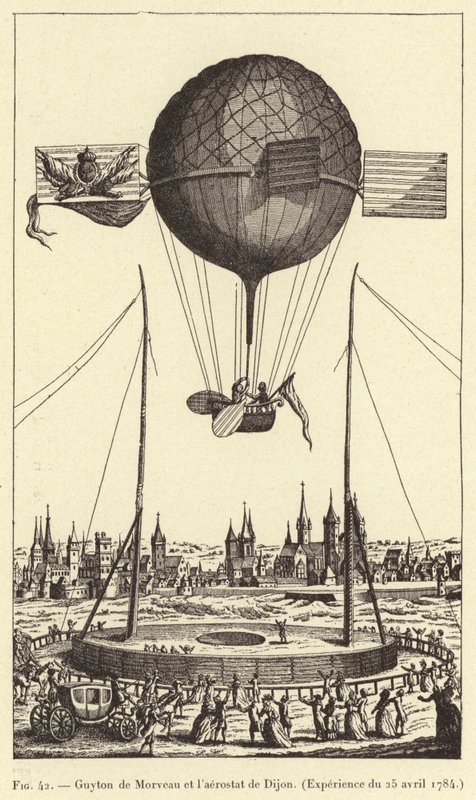 Guyton de Morveau and the Aerostat of Dijon by French School