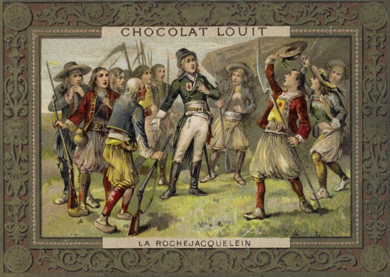 Henri de la Rochejacquelein addressing his soldiers, Vendee Revolt, French Revolution by French School
