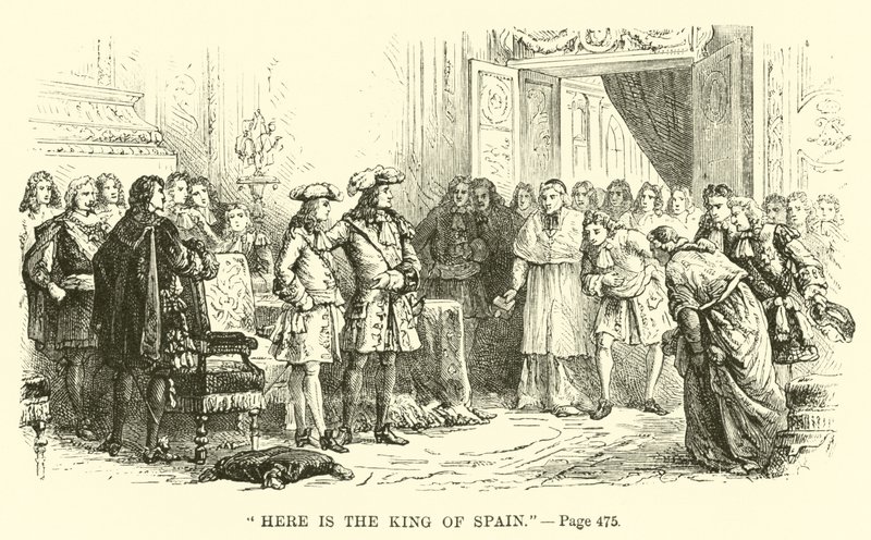 Here is the King of Spain by French School
