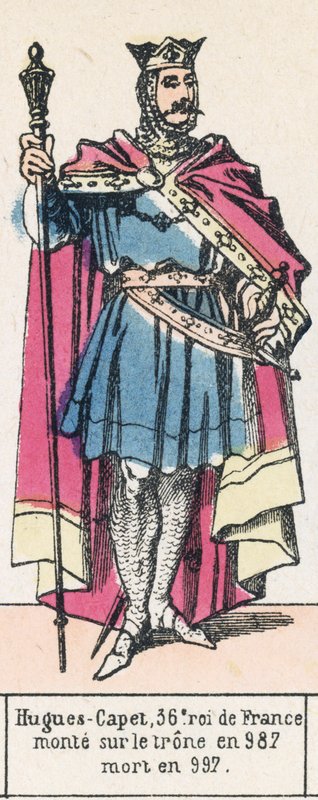 Hugh Capet, 36th King of France, ascended the throne in 987, died in 997 by French School