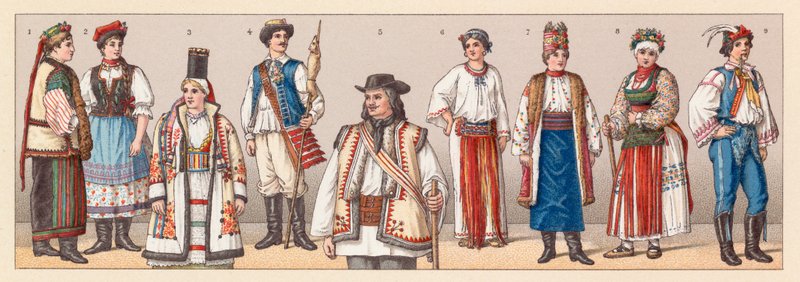 Hungary and Croatia Costume by French School