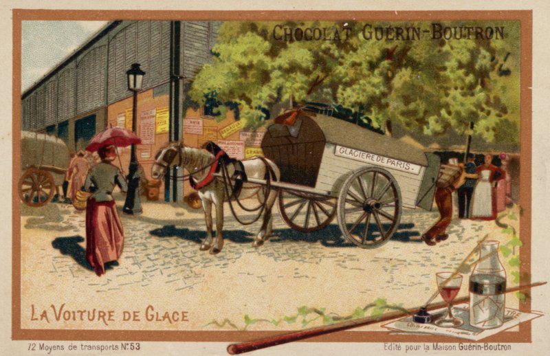 Ice cart by French School