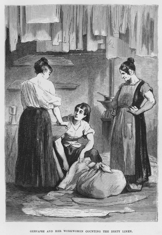 Illustration for The Assommoir, A Realistic Novel, by Emile Zola by French School