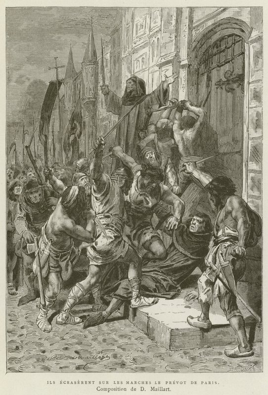 They Crushed the Provost of Paris on the Steps by French School
