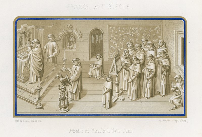 Image in Grisaille from The Miracles of Our Lady by French School