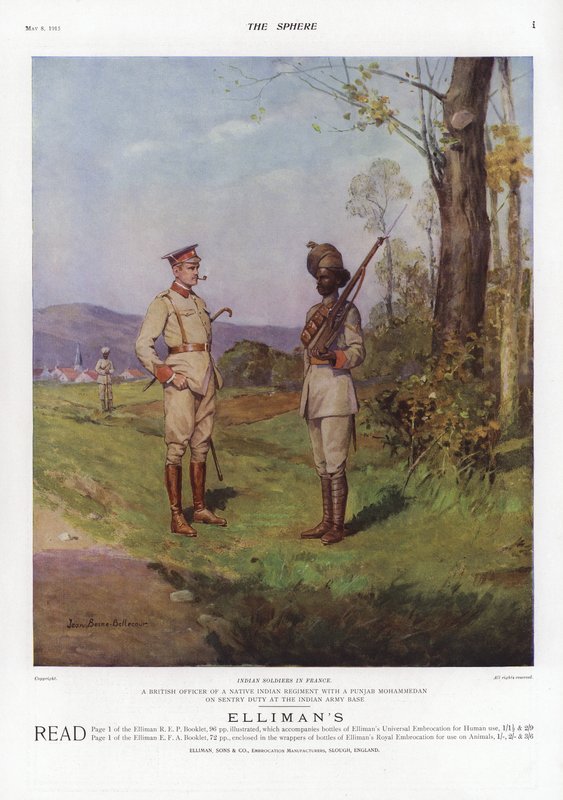 Indian Soldiers in France, World War I, 1914 by French School