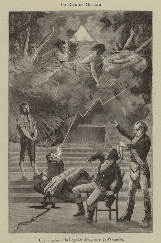 Initiation in a lodge of the Rite of Misraim by French School
