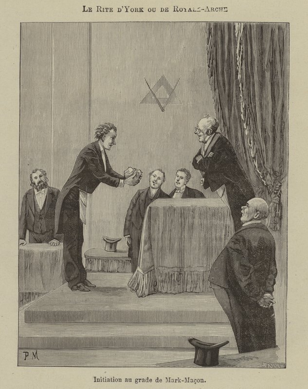 Initiation of a Mark Master Mason in the York Rite by French School