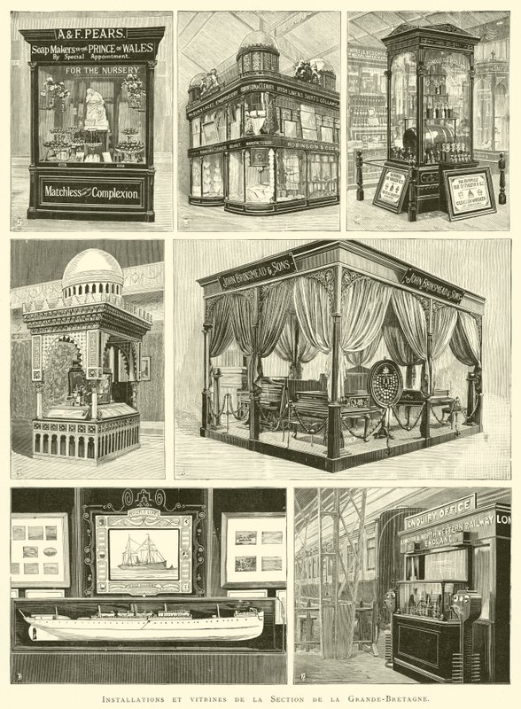 Installations and Showcases of the Great Britain Section by French School