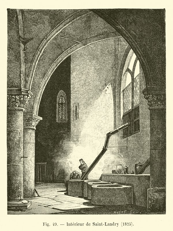 Interior of Saint-Landry, 1825 by French School