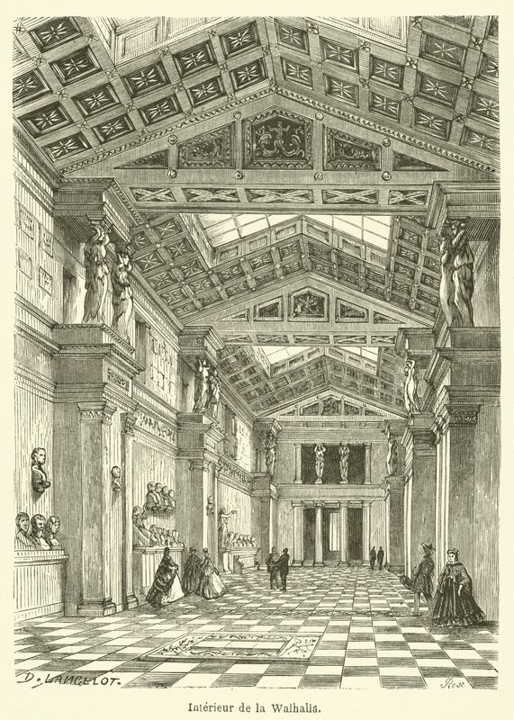 Interior of the Walhalla by French School