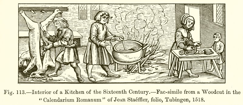 Interior of a Kitchen of the Sixteenth Century by French School