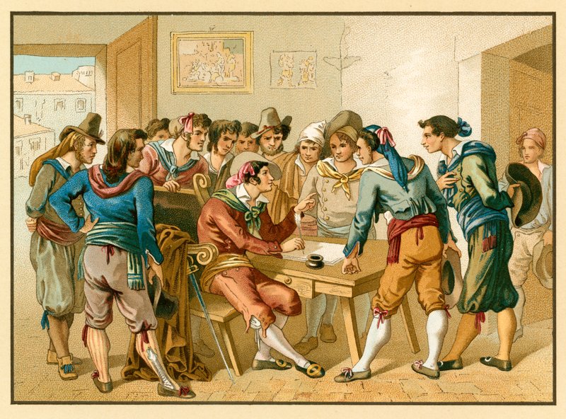 Italy Costume by French School